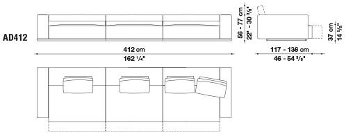 Диван-кресло из ткани Andy '13 Santreyd sun-id-1480652 - Вид №3