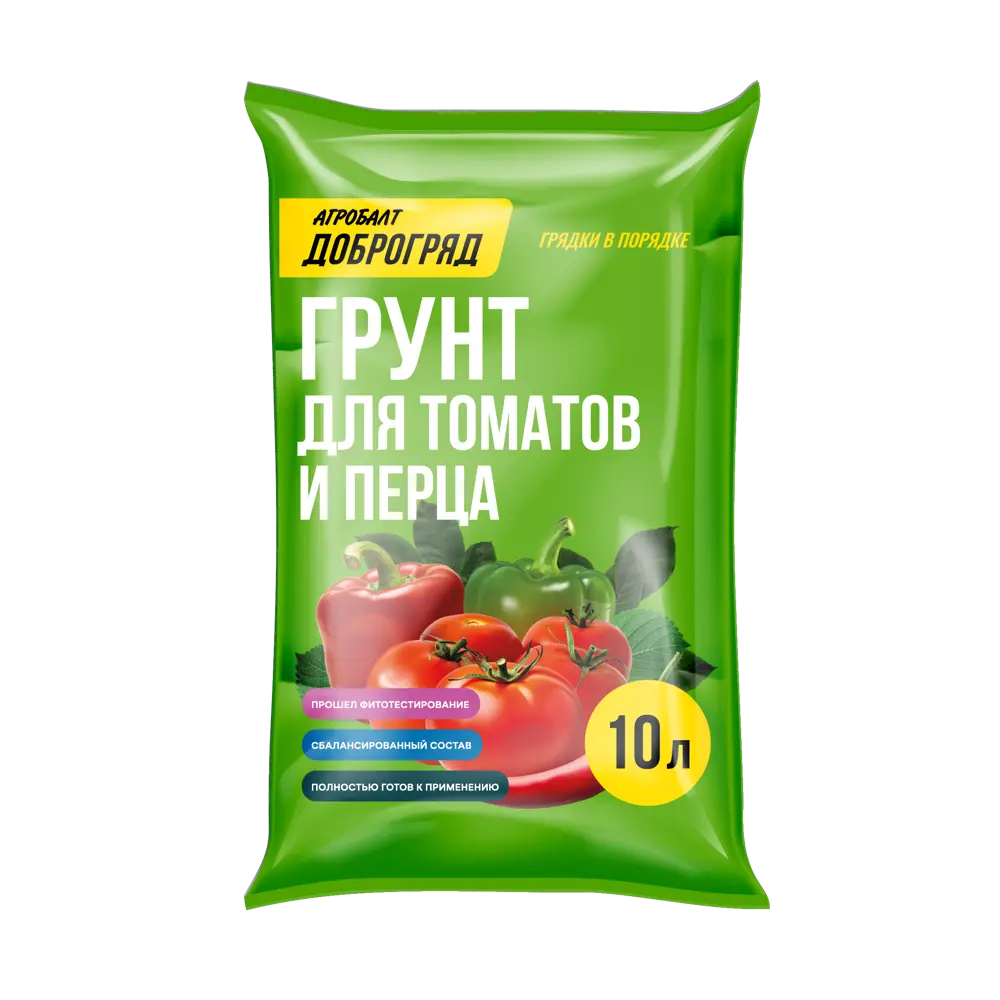 Грунт Доброгряд для томатов и перцев 10 л АГРОБАЛТ STLM-2068694