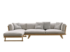 Ткань сад диван с полуостровом