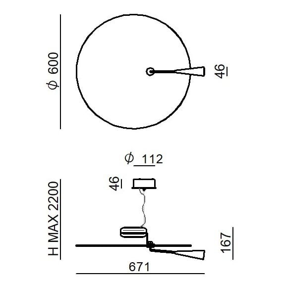 Стеклянный подвесной светильник Stilnovo BASCULA ARCH-00114285 - Вид №4