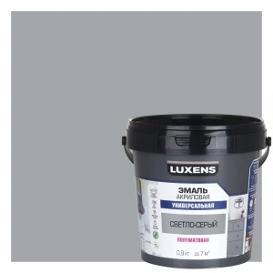 Универсальная эмаль Luxens светло-серый 0.9 кг 89345636