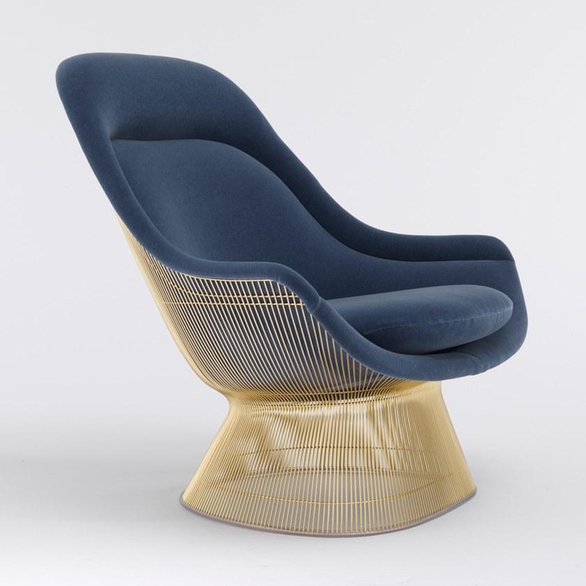 KNOLL Кресло из стали и ткани с подлокотниками Platner sun-id-1394845 - Вид №7