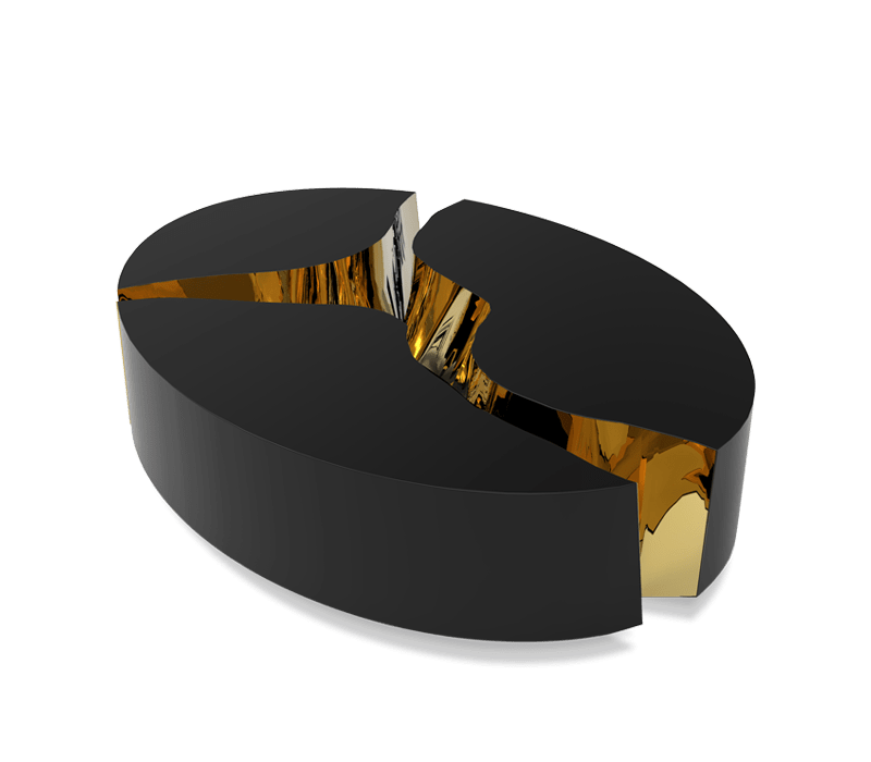 0-302 Овальный черный центральный стол Lapiaz Boca Do Lobo  - Вид №6