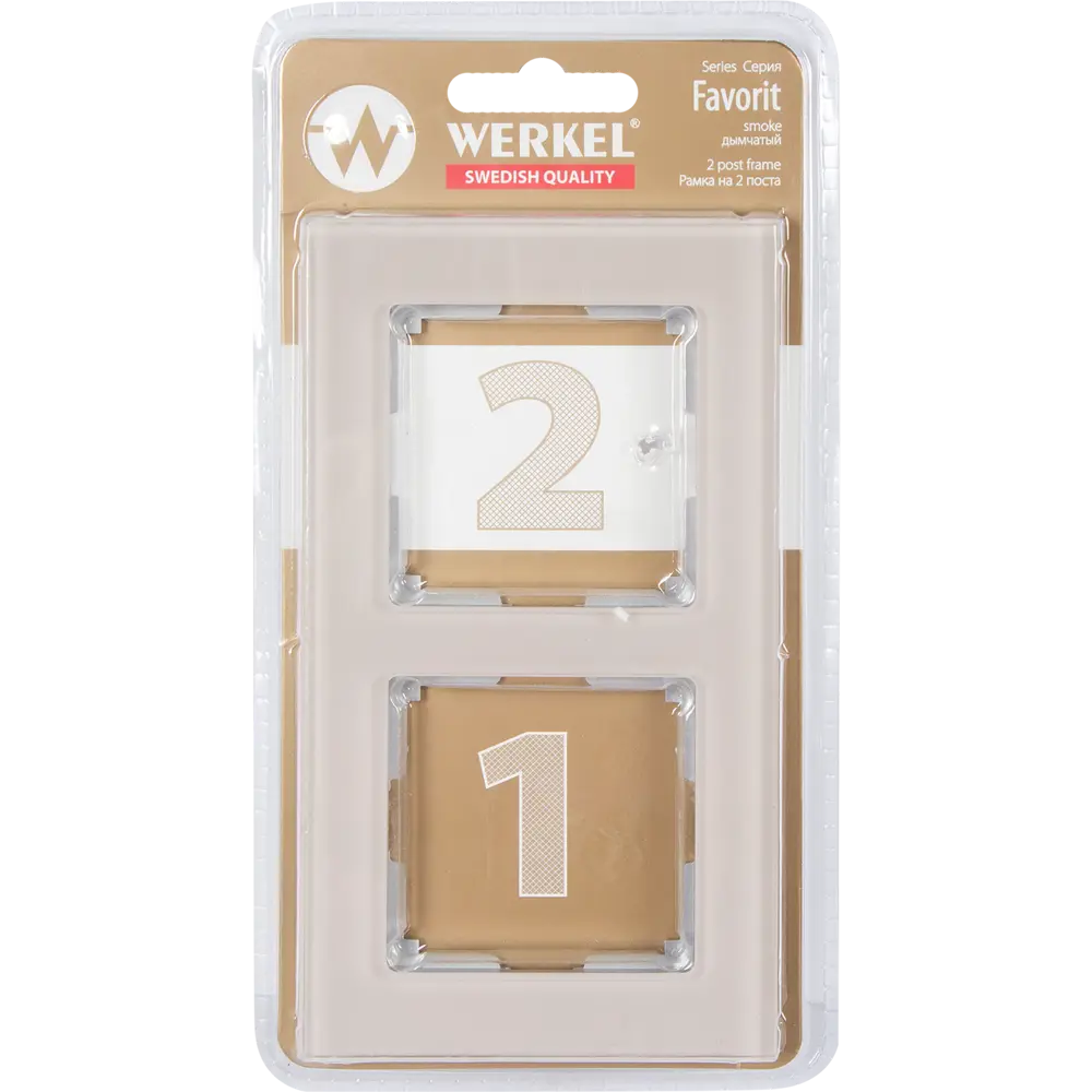 WERKEL Favorit - Стеклянная рамка для розеток и выключателей на 2 поста 82125388 STLM-0019717 - Вид №3