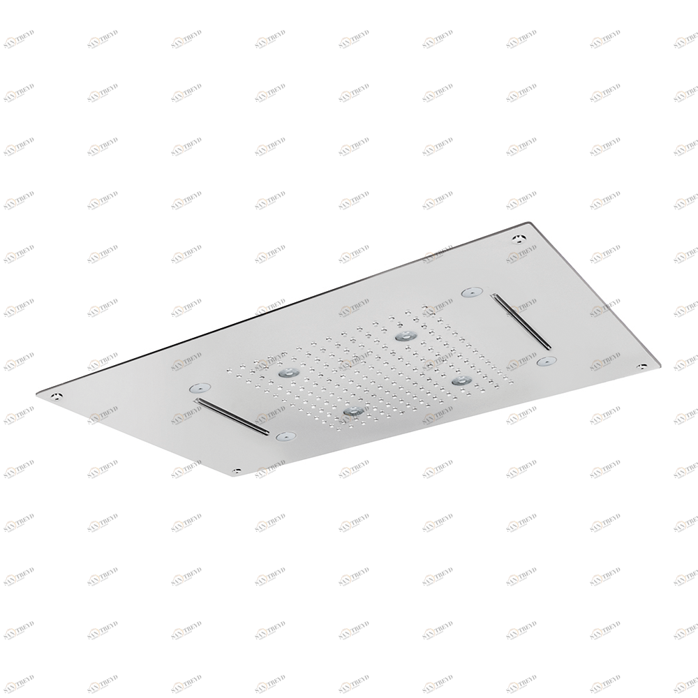 Душевая лейка 3 потока, тропический душ в комплекте 2 каскада, маросящий туман и подсветка 4 led RGB Cisal ZS027060