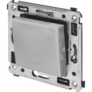Выключатель встраиваемый DKC Avanti 1 клавиша цвет закаленная сталь