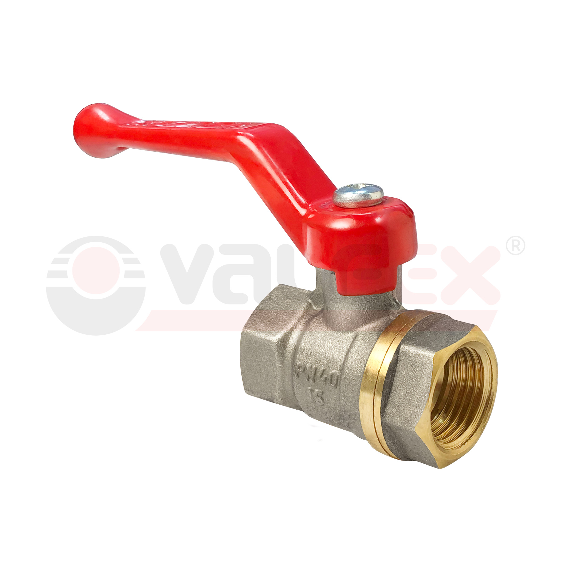 VF.214.NR1.034 Valfex Кран шаровой (с никелевым покрытием), ручка-рычаг (внутр.-внутр.)  3/4" 