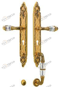 Bronces Mestre Ручка для входной двери из латуни с кристаллами swarovski® Clasica sun-id-1502909