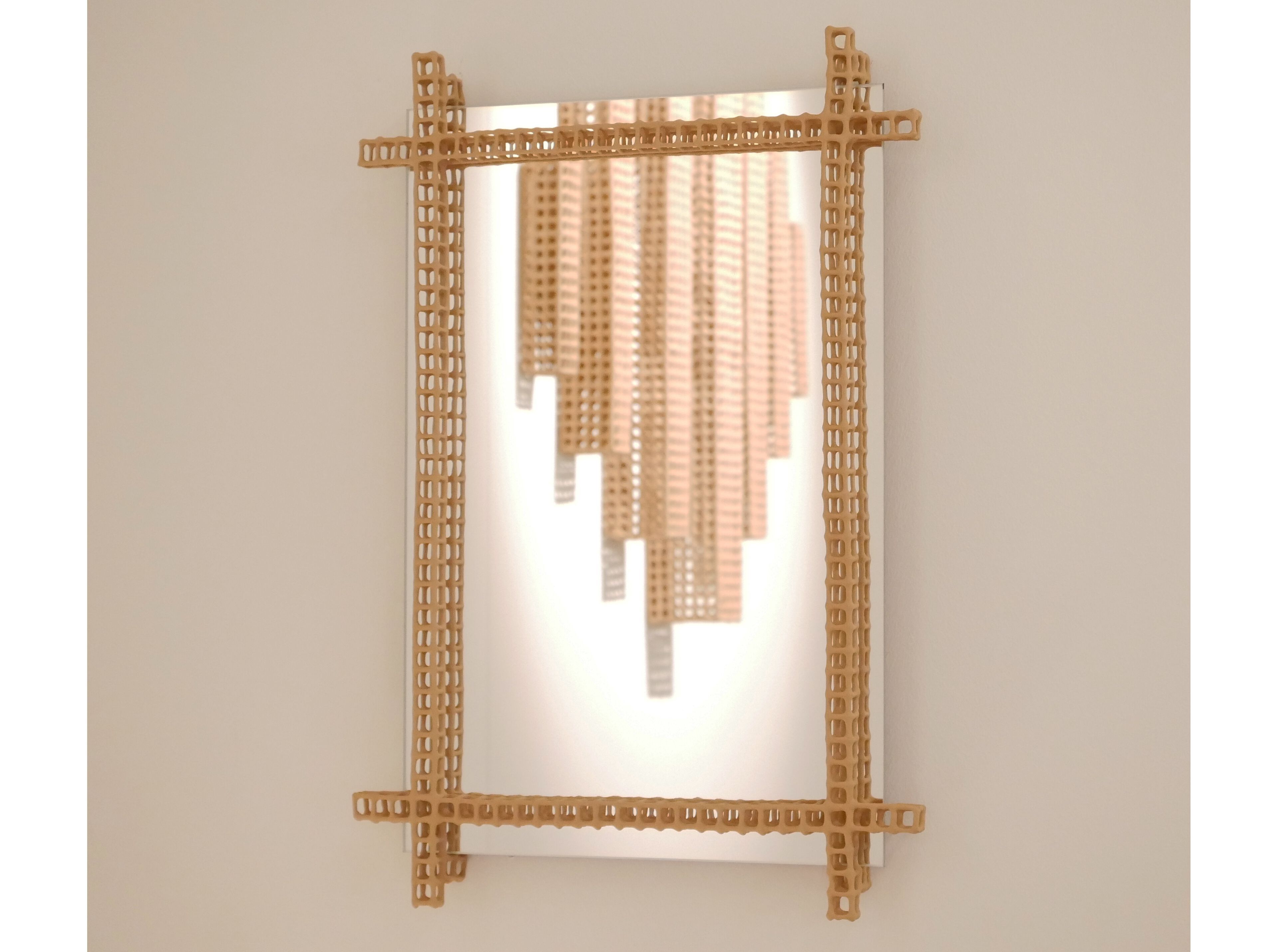 Настенное зеркало с глиняной рамой LO Contemporary Коралл ARCH-00133374