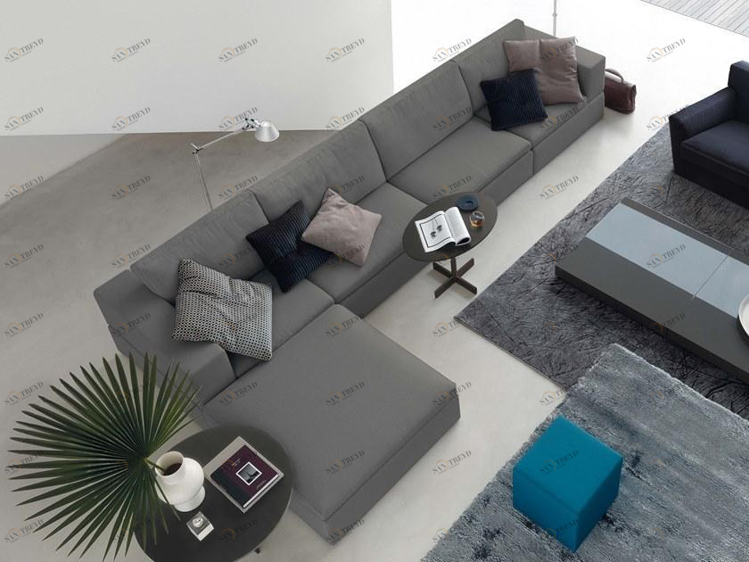 JESSE 4-х местный тканевый диван с шезлонгом Terence sun-id-1453195