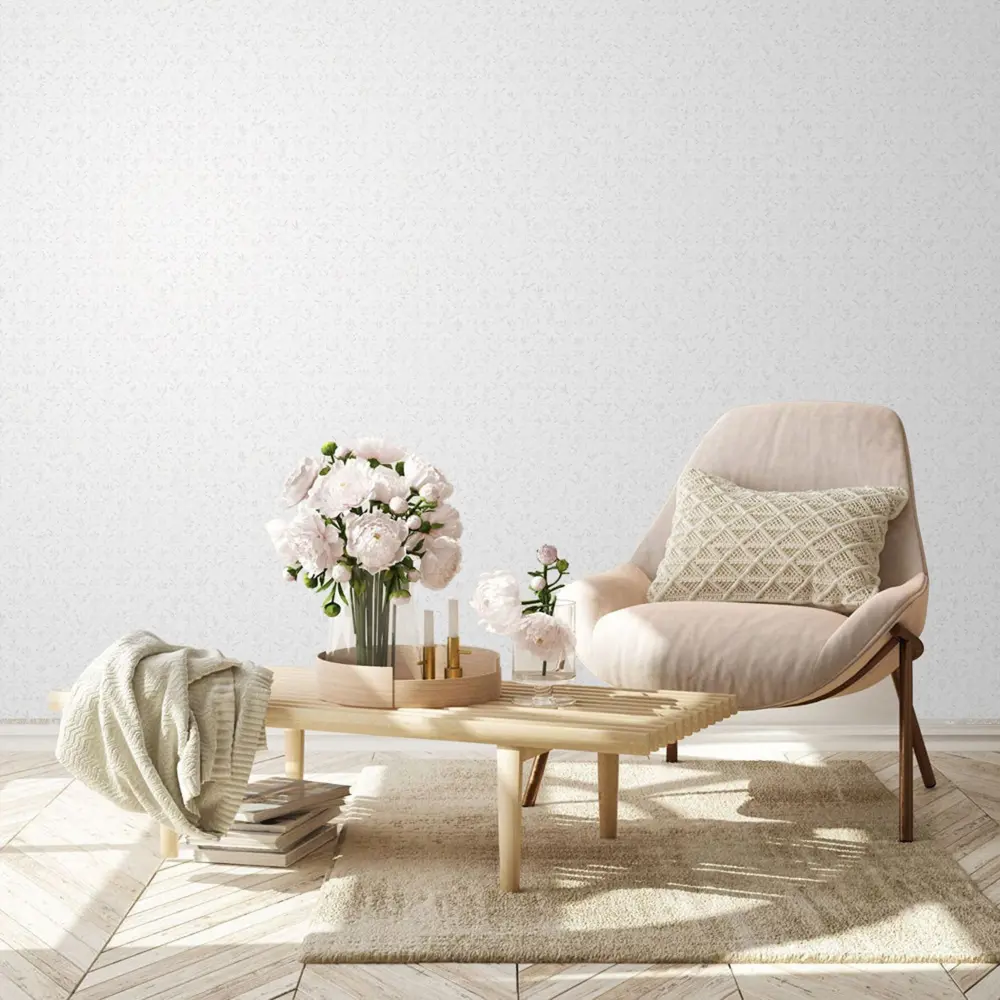 Обои виниловые на флизелиновой основе Erismann Benefit белые 1.06 м ЭР60163-01 STLM-2149311 - Вид №3