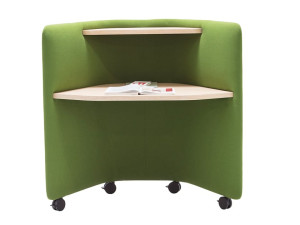 Рабочий стол на колесах со звукопоглощающими перегородками