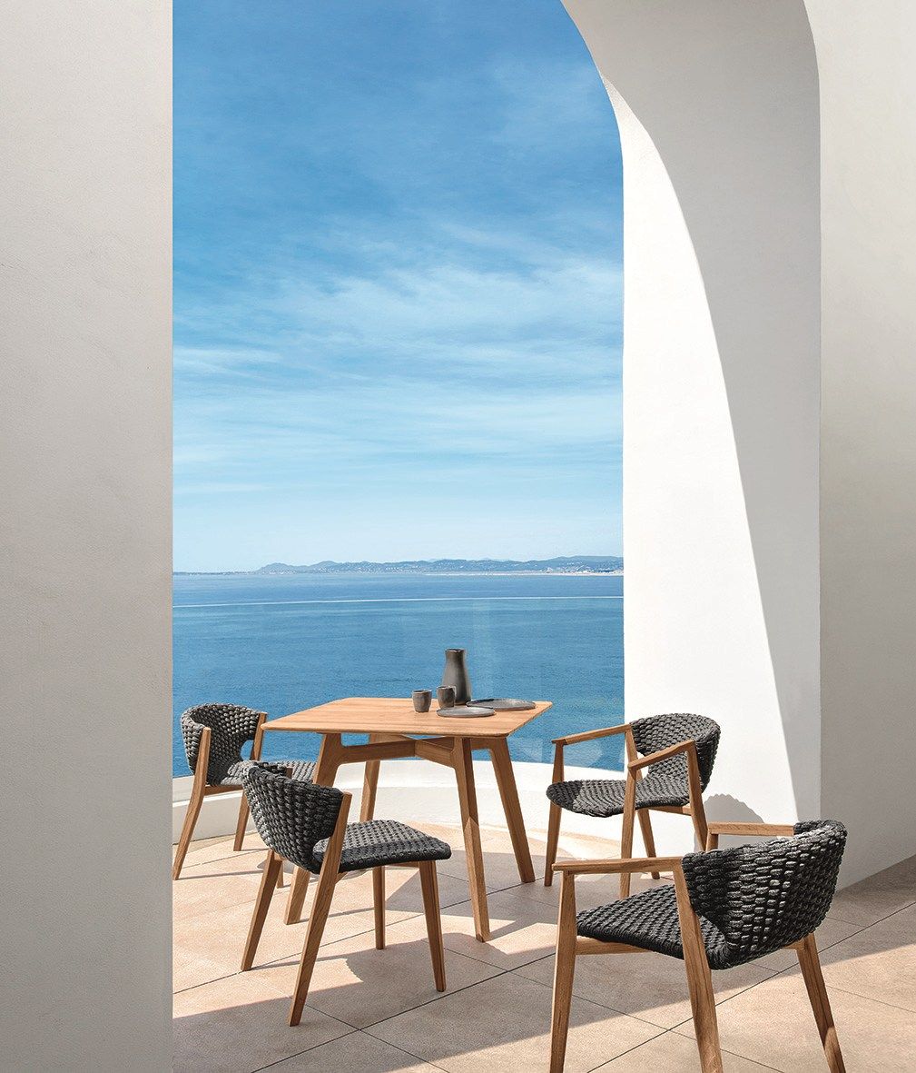 Квадратный стол из тикового дерева Ethimo Knit ARCH-00090267 - Вид №1