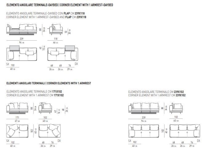 Ткань диван Minotti Коннери ARCH-00140023 - Вид №11