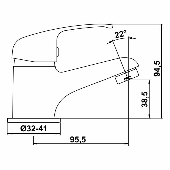 35-04 STROY  Смеситель для умывальника  ARGO kran 3504stroy - Вид №1