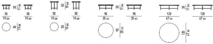 Minotti Круглый журнальный столик для гостиной Torii sun-id-1437674 - Вид №5