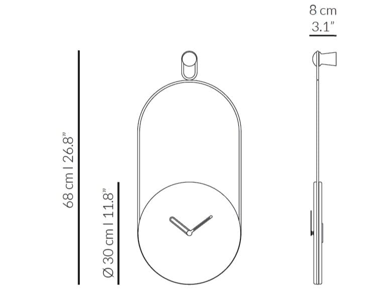 Настенные золотые мраморные часы Calacatta NOMON Pendulums ARCH-00024869 - Вид №5