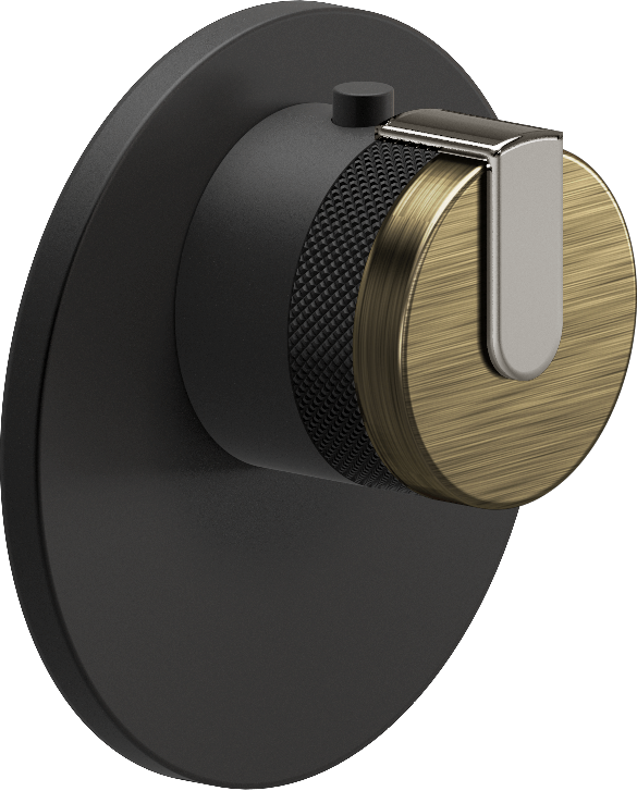 E-8027-R1VBB-L1PC-MBK-T Термостатический переключатель 3/4-Внешняя часть GRAFF MOD+