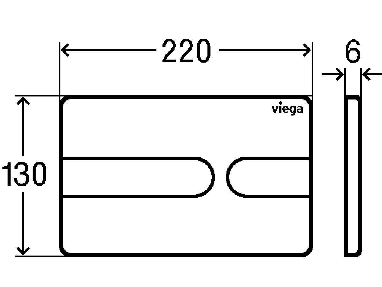 Пластиковая панель управления туалетом Viega Italia Visign ARCH-00088569 - Вид №2