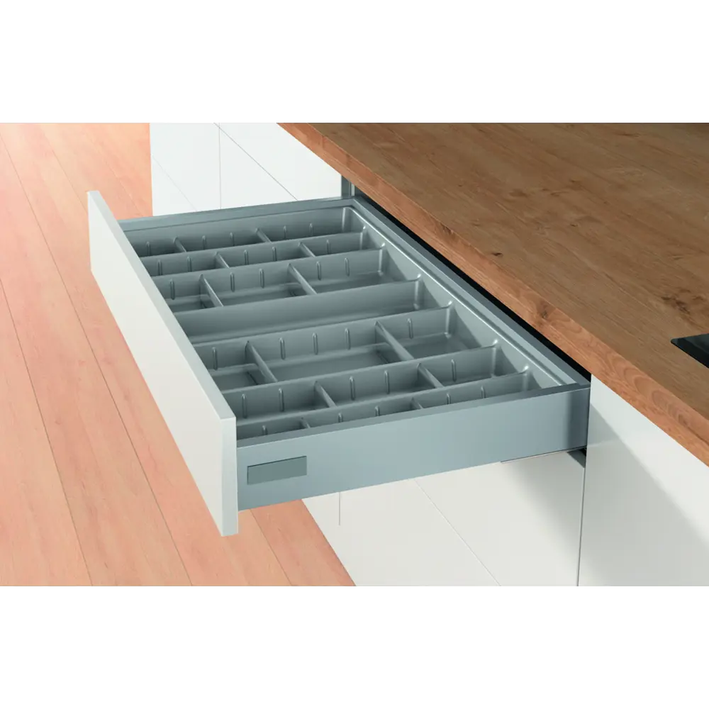 Лоток для столовых приборов Hettich Orga Tray 590IANL470KB400 30.6x7x46 см пластик цвет серый 89401303 STLM-2150161  - Вид №3