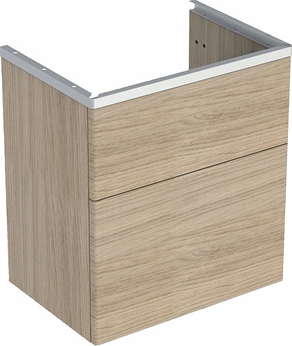 9610062101 IDO Glow тумба под умывальник, с двумя ящиками, Ш = 580 мм, Ш1 = 600 мм, дуб - Вид №7