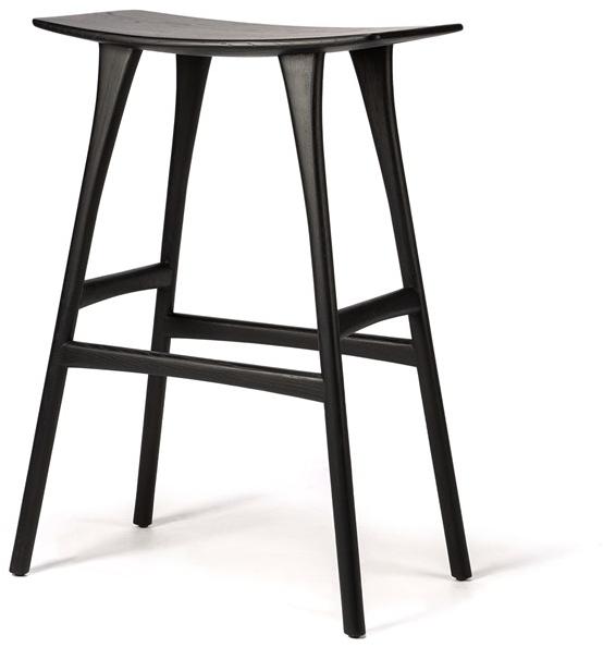 Ethnicraft Табурет из тикового дерева с подставкой для ног  53034/53041  - Вид №5