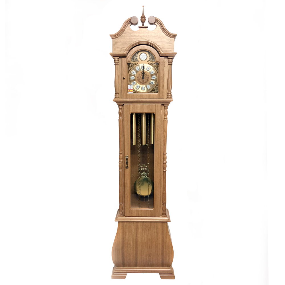 Часы напольные светлый орех Oak SARS ДИЗАЙНЕРСКИЕ 00-3967448 Коричневый  - Вид №1