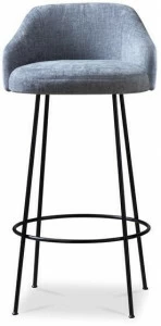 Saba Italia Табурет высокий, обитый тканью, со спинкой Isabelle