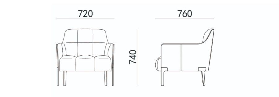 Тканевое кресло с подлокотниками HC28 maison RIBOT ARCH-00103262 - Вид №1
