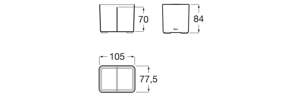 Пластиковый держатель зубной щетки Roca Ona ARCH-00072969 - Вид №11