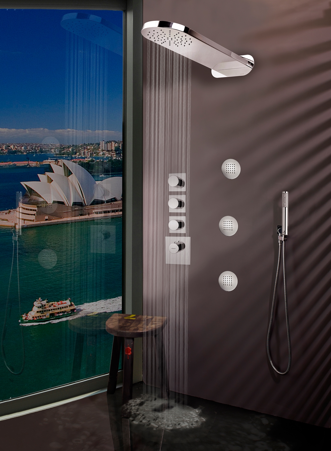 I00576 Потолочный & настенный душ Sidney 1 spray BOSSINI  - Вид №2