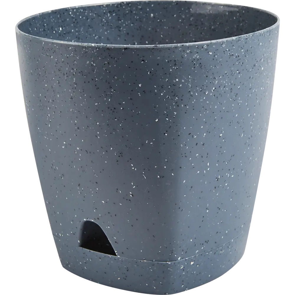 Горшок цветочный Ingreen Stone ø17 h16.5 см v2.5 л пластик темный серый STLM-2166489