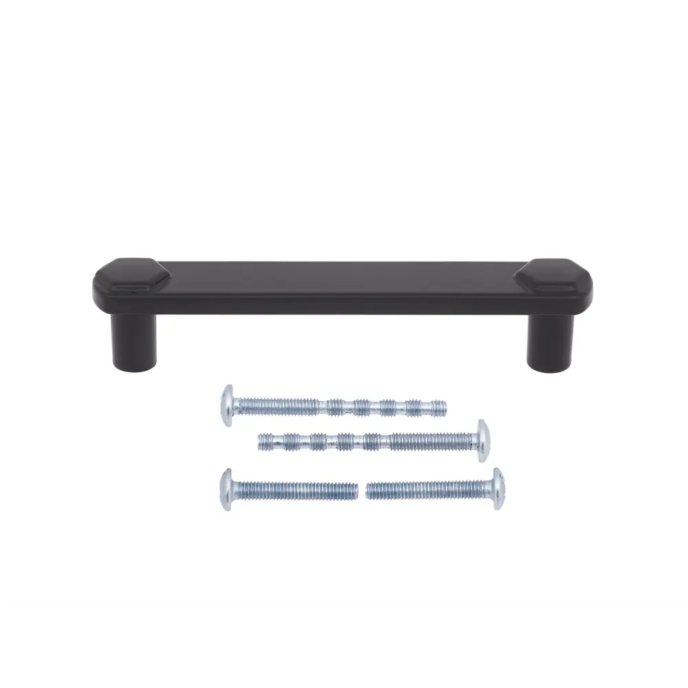 86899824 Ручка-скоба мебельная Kooning ЦАМ 96 мм цвет матовый черный STLM-1003594 PALLADIUM  - Вид №1