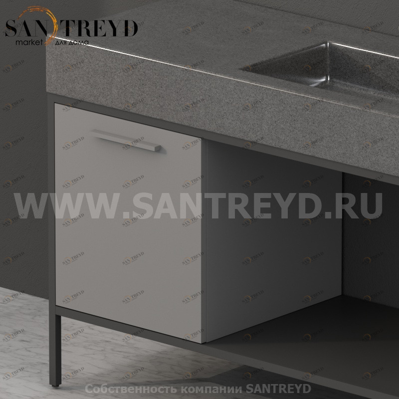 SS4548TO2 Тумба с открывающейся левой створкой (с 1 стеклянной полкой) Globo Ceramica Globo INCANTHO