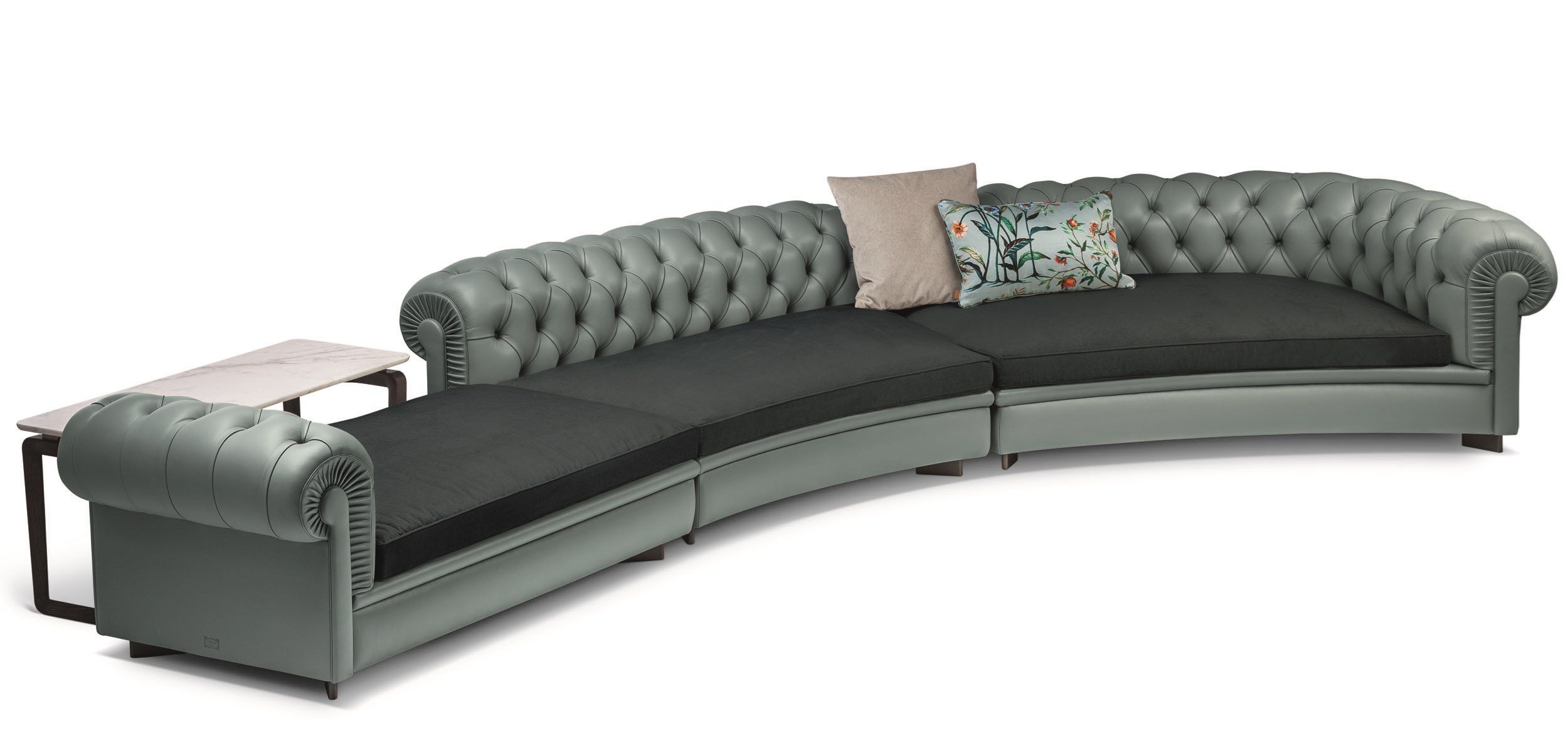 Модульный кожаный диван capitonné Poltrona Frau коллекция - диваны и кресла ARCH-00059740 - Вид №1