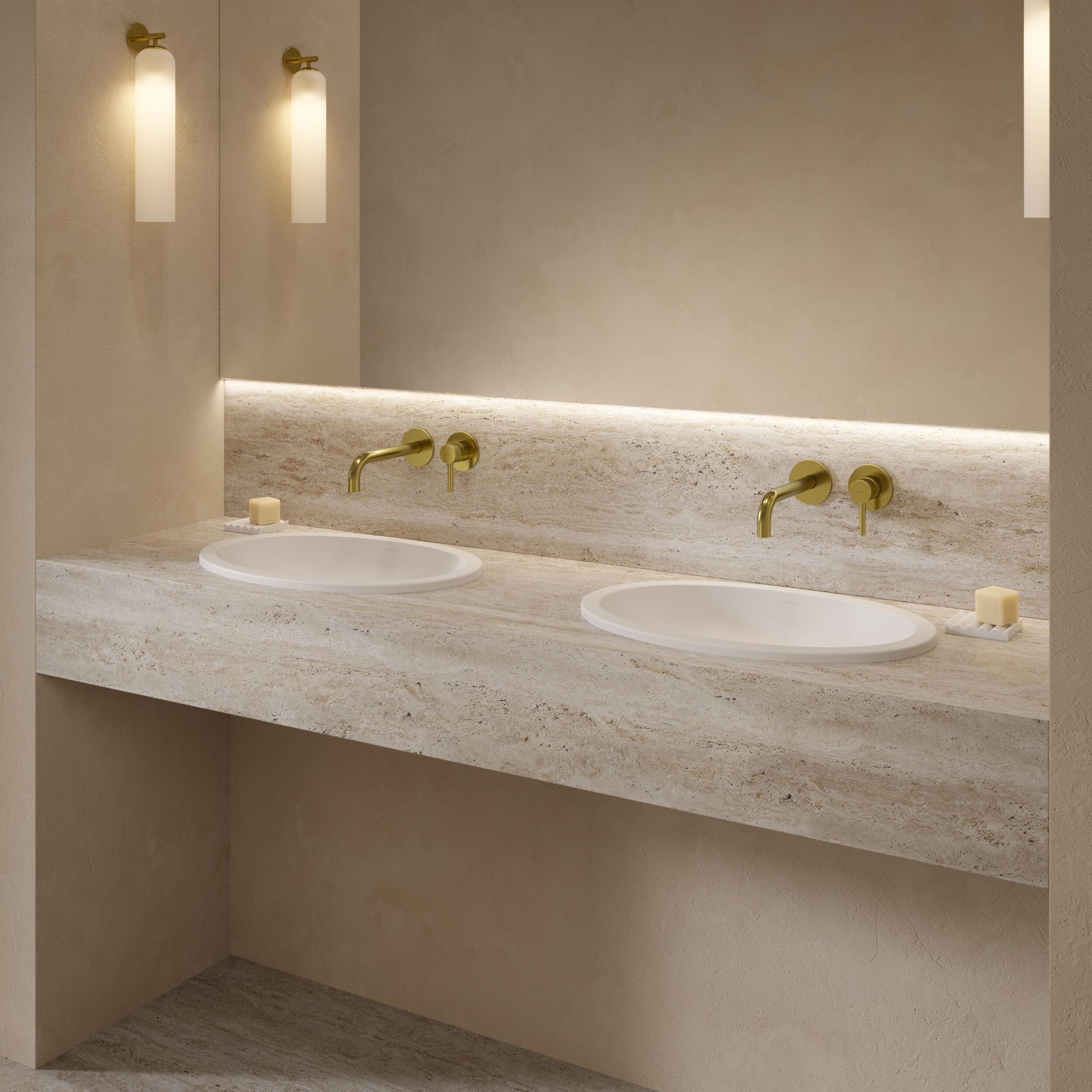 Встраиваемый умывальник из Овального композитного материала OMNIRES SHELL M+ SHELLUP ARCH-00152537 - Вид №31