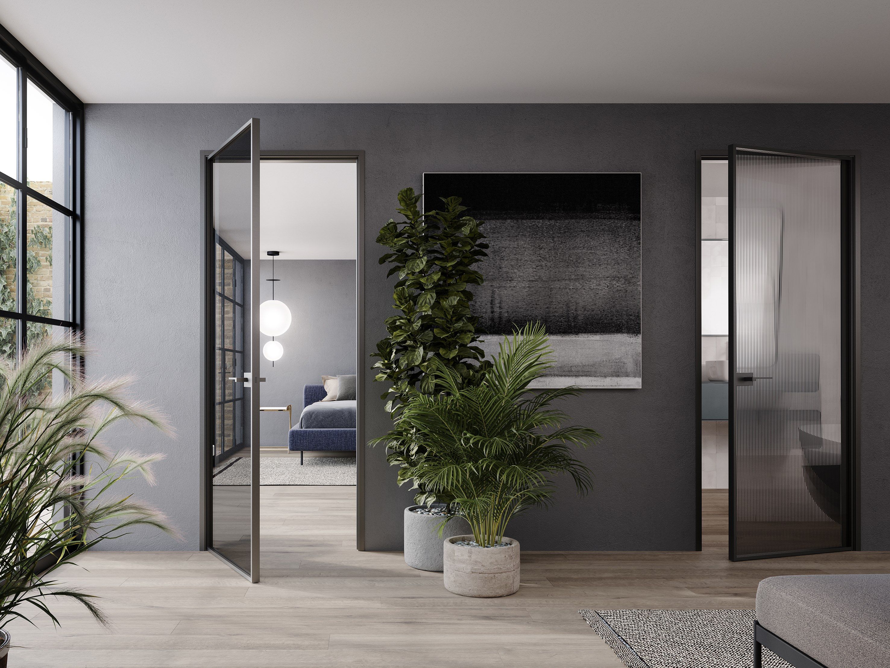 Стеклянная распашная дверь ADL мифический ARCH-00078530 - Вид №1