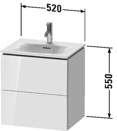 Тумбочка подвесная L-Cube #LC6304 520 x 421 мм Duravit LC630401414 - Вид №1