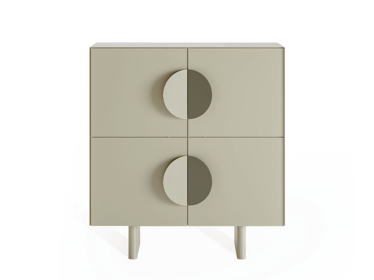 Окрашенный металлический шкаф с распашными дверями Ronda Design ZEA TALL ARCH-00074590 - Вид №1