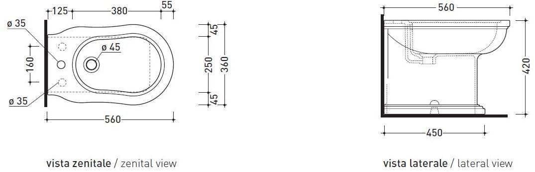 Ef217 Биде напольное Efi Ceramica Flaminia - Вид №1