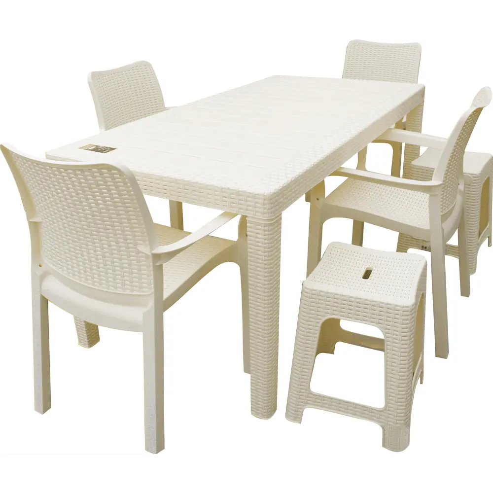 Стул Inreen Rattan 50.6х58х83.3 см пластик бежевый INGREEN STLM-2187209 - Вид №4