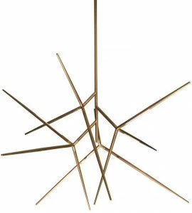 VeniceM Led люстра с прямым и отраженным светом из латуни