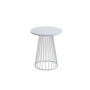 Приставной столик белый круглый 50 см Calipso A UNICO  249554 Белый