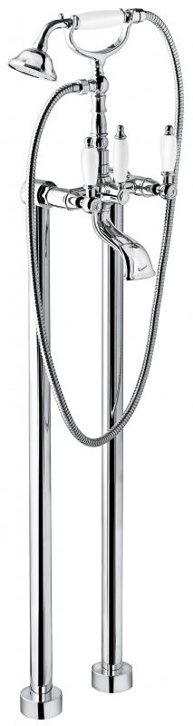 12161128CR Напольный смеситель Deco Ceramic с ручным душем для ванной, цвет хром EMMEVI Decò ceramic