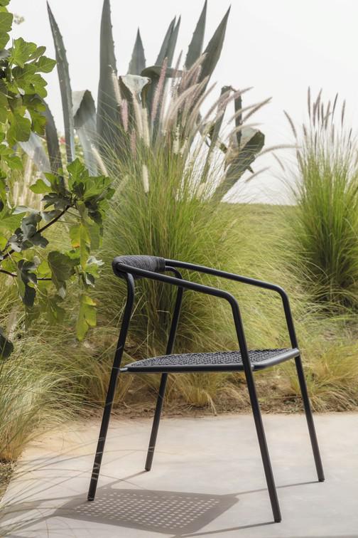 Стул кремень веревка 4,5мм перец + teak Manutti Duo MNST37 - Вид №6