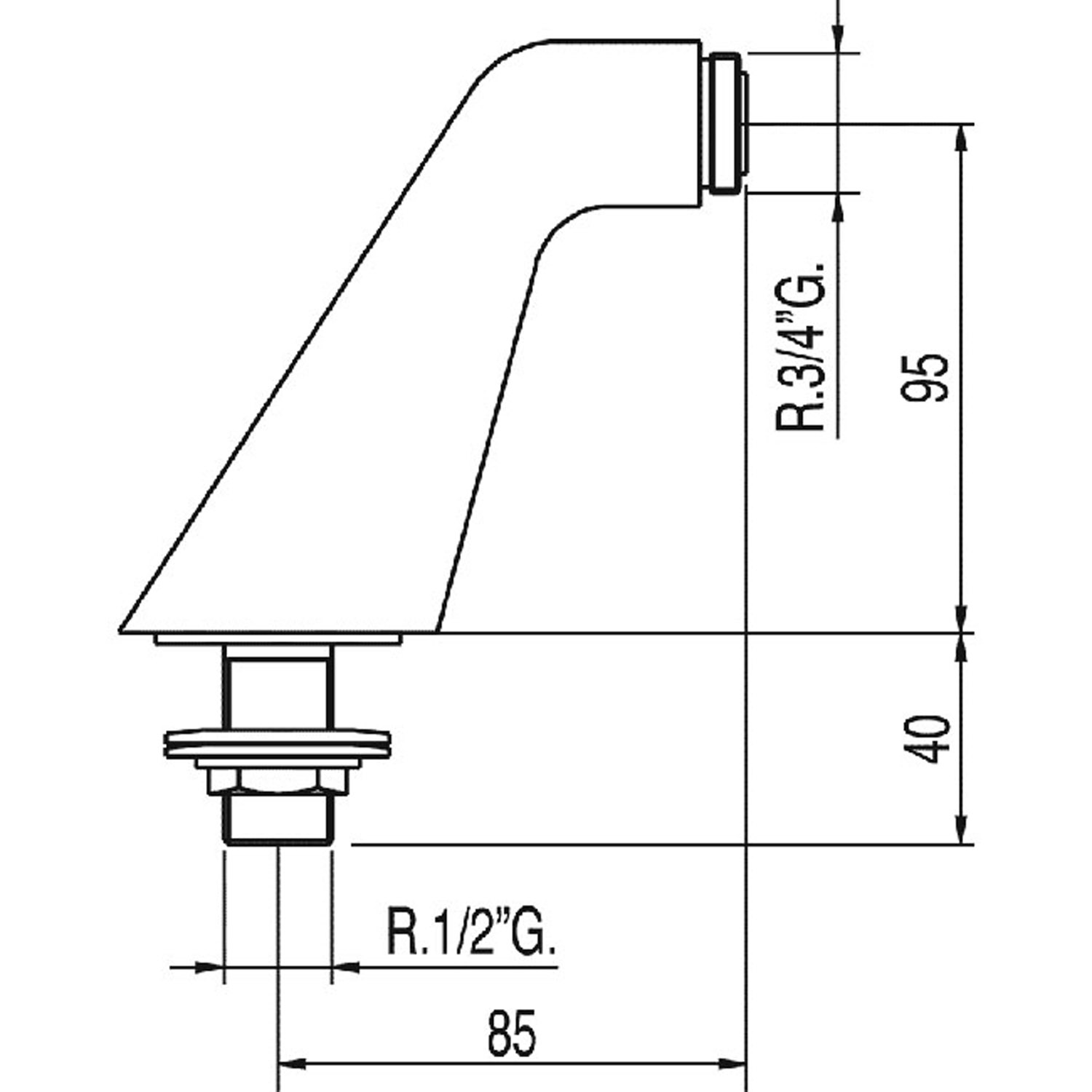 Коленные соединители для подачи воды для установки на край ванны для крана для ванны-134871 TRES RICAMBI - Вид №1