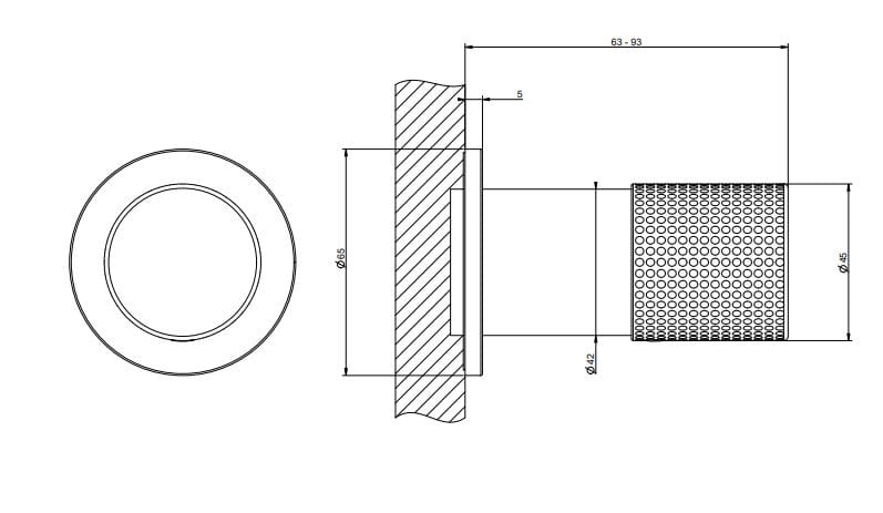 Настенный смеситель из хромированной латуни Gessi Habito ARCH-00079102