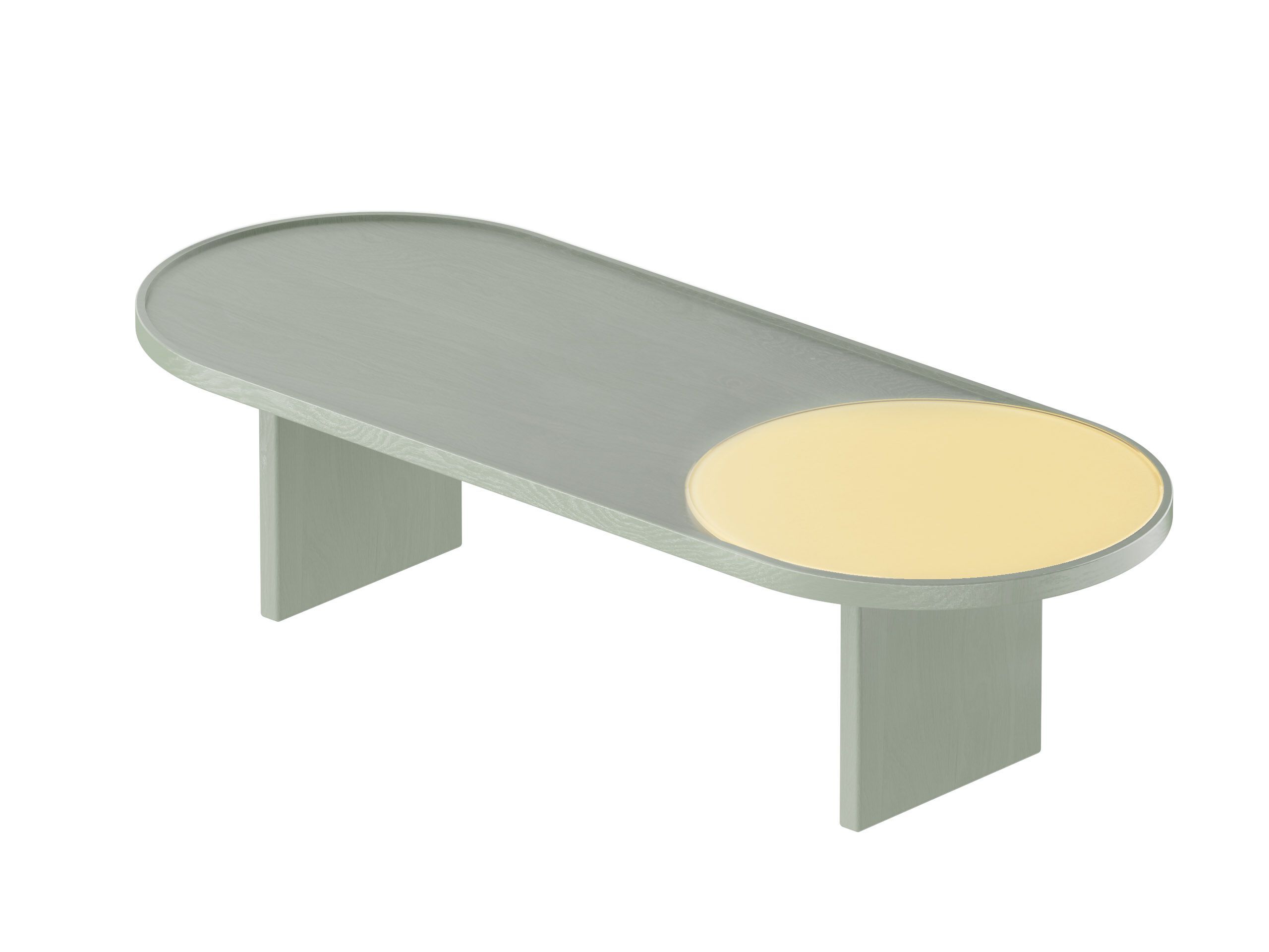 Овальный журнальный столик из дерева и стекла Noah Living Piet ARCH-00144652 - Вид №13