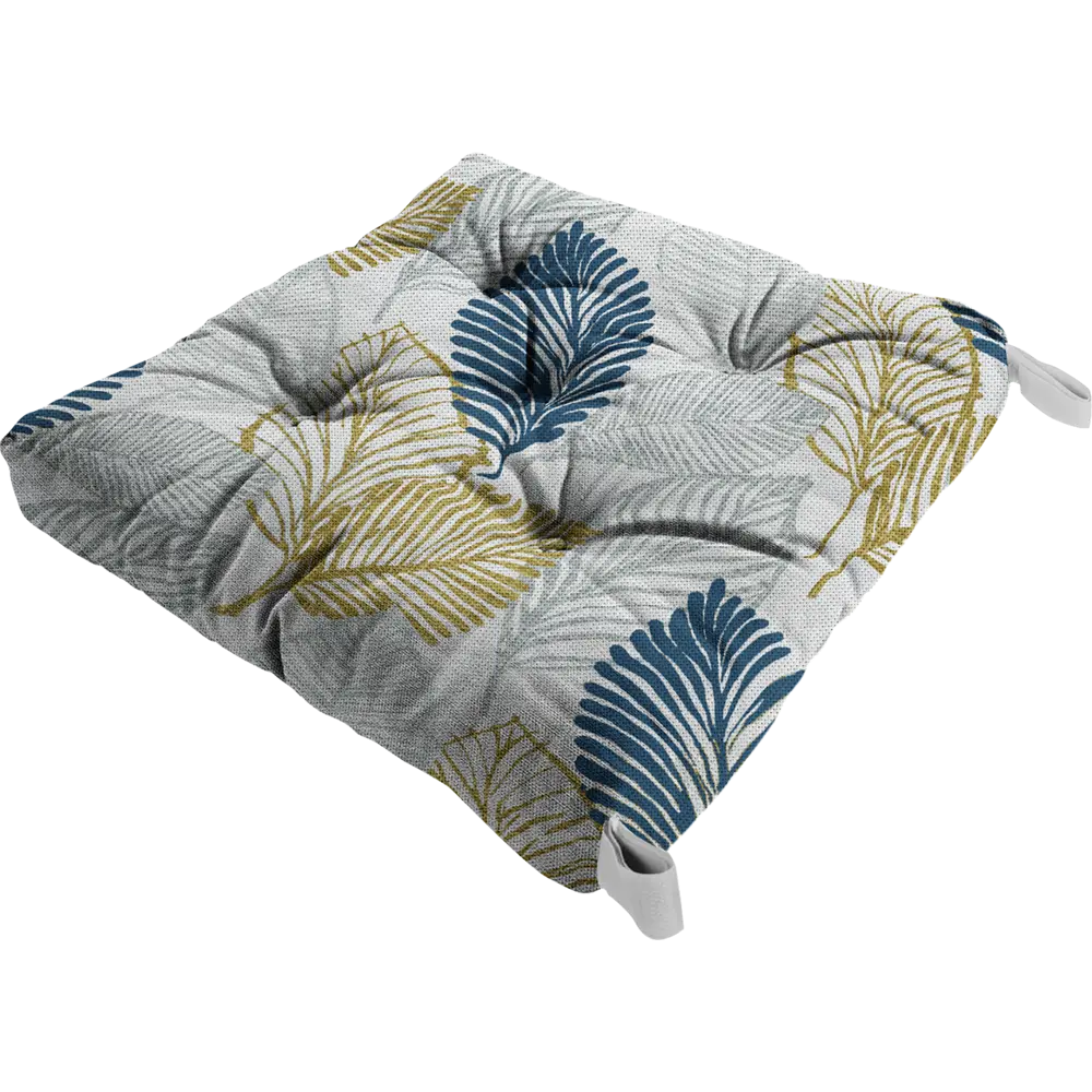 Сидушка с липучками Листья 40x35x6 см разноцветная LINEN WAY STLM-2201656 - Вид №1