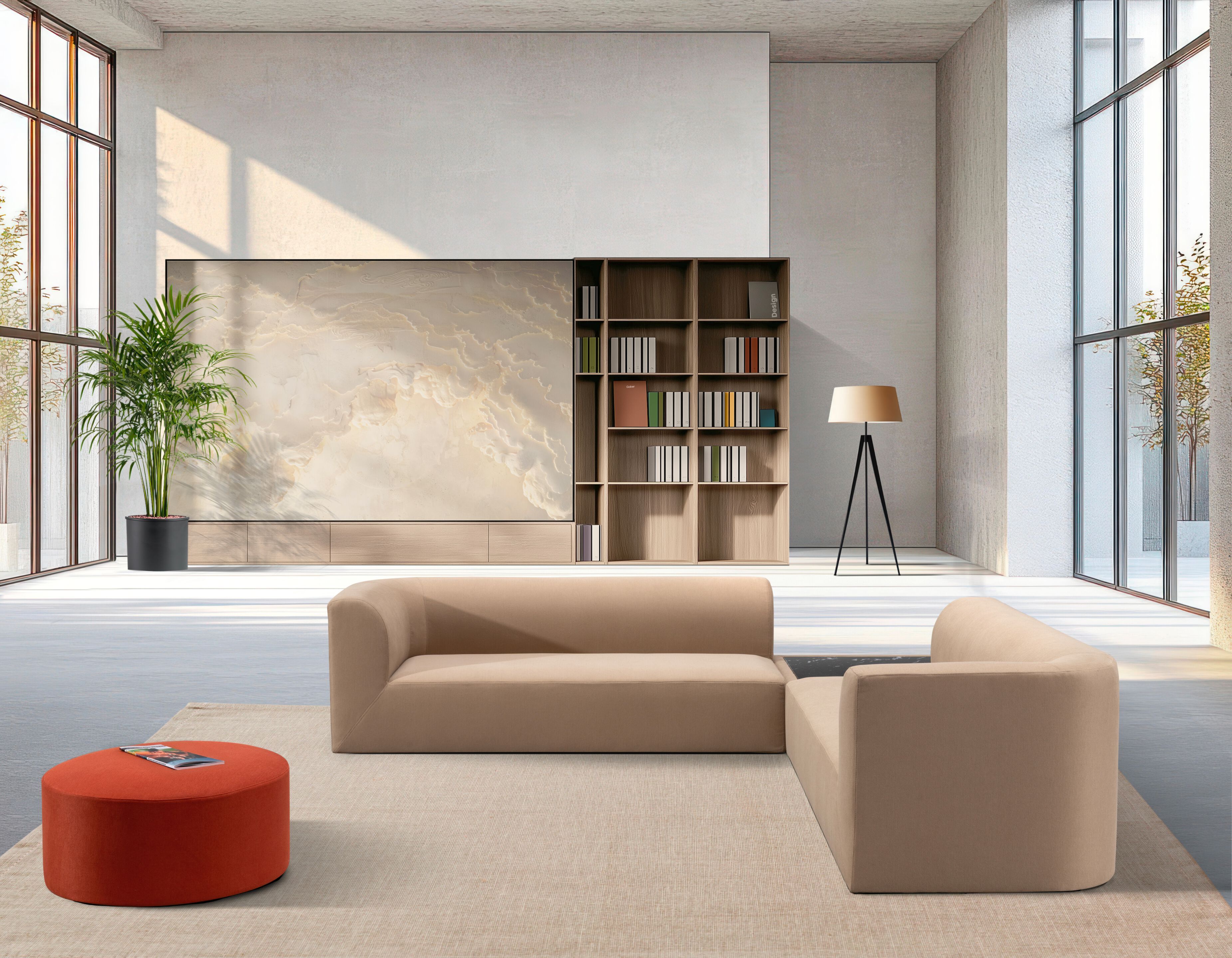 Секционный диван из ткани GABER ZAFAR MODULE 6 ARCH-00091238 - Вид №4